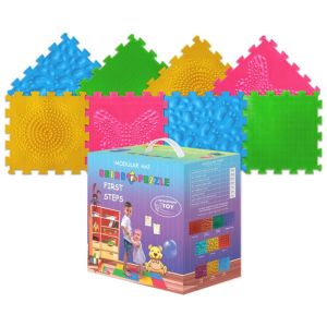 Сензорна ортопедична настилка Ortho Puzzle Първи стъпки, к-кт 6