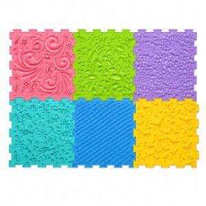 Сензорна ортопедична настилка Ortho Puzzle Първи стъпки, к-кт 6